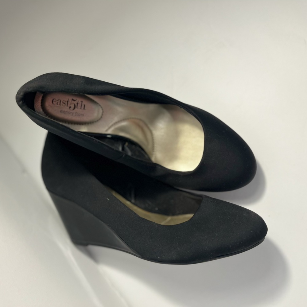 Women's Shoes Black Wedge Heel